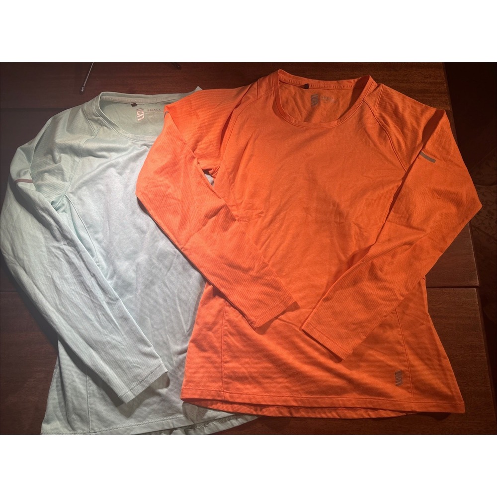 Second Skin Lot Of Two Long Sleeve Athletic Shirts Sz Small